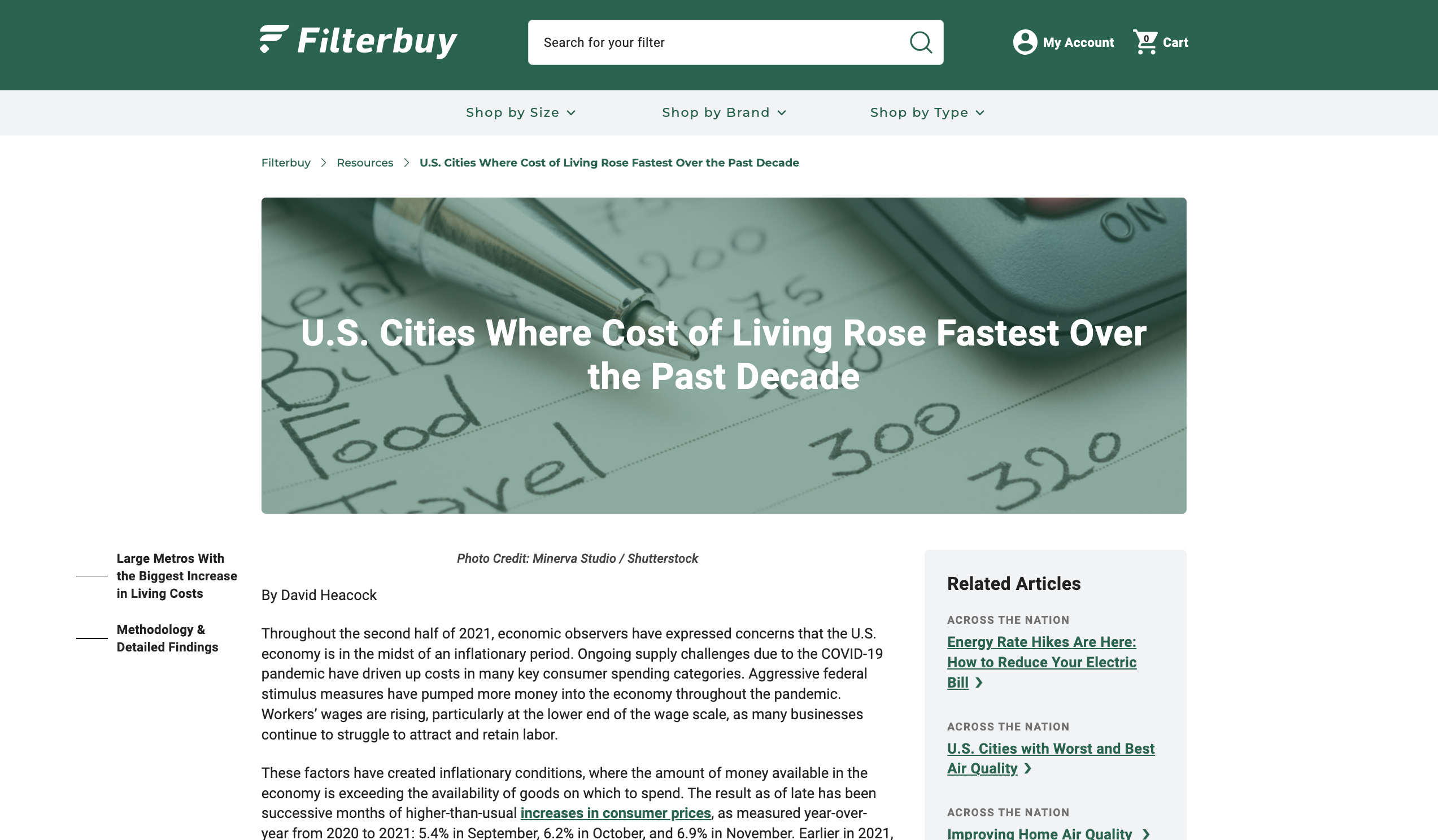 Cities with the largest increase in cost of living over the last decade - Filterbuy